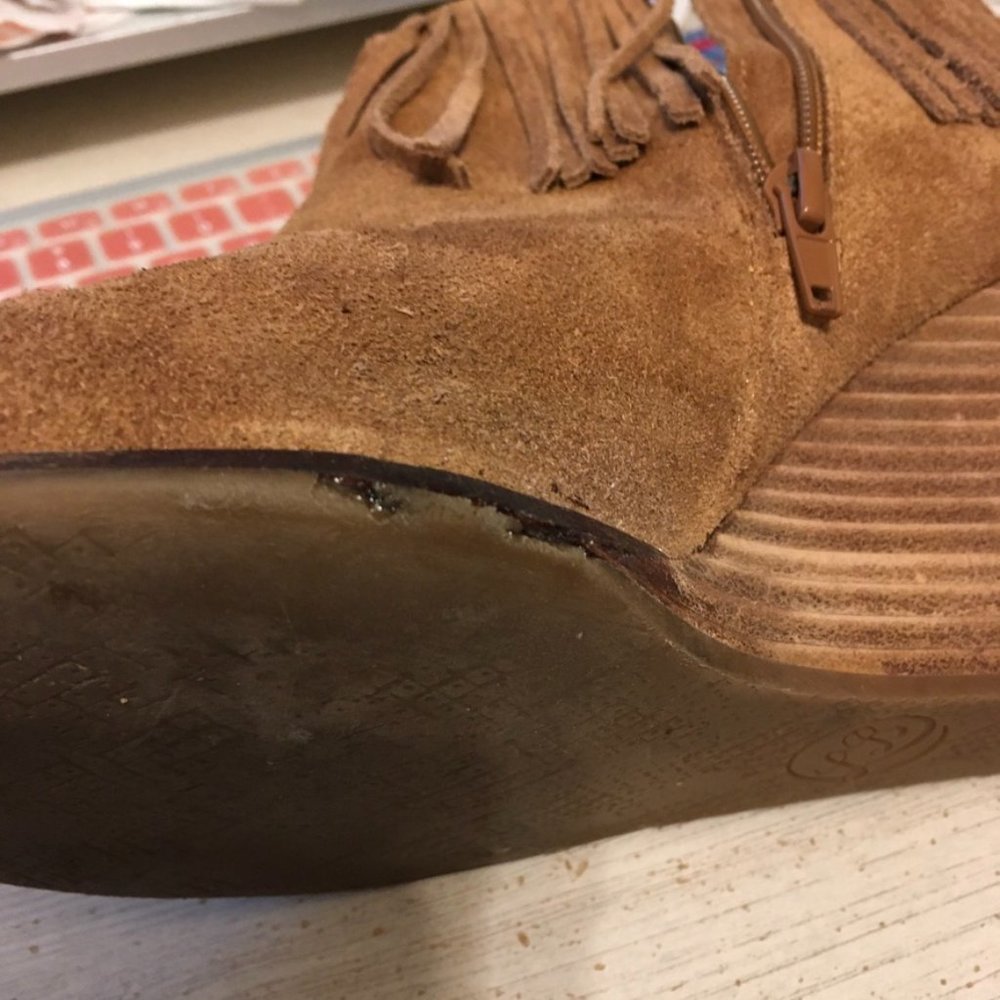 Lucky Brand Yachin Leather Fringe Boots - Picture 9 of 9